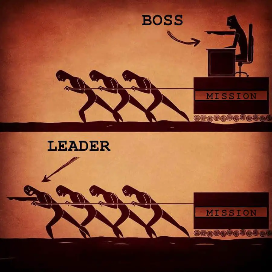 boss vs leader 800x800 1 The Benefits of Transparent Leadership
